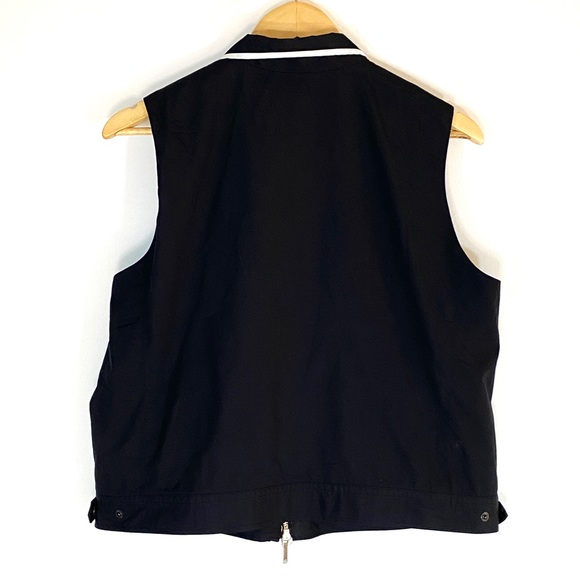 Ralph Lauren Active zippered vest, Black w/white details, sized Large - Picture 2 of 8